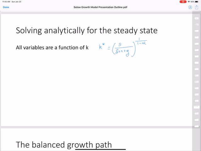 Advanced Macro Theory and Simulations - Solow Growth Model Part 2